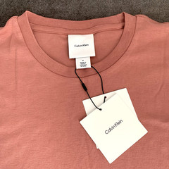 Calvin Klein Men’s M Short-Sleeve Supima Cotton Soft Interlock T-Shirt Rose Red