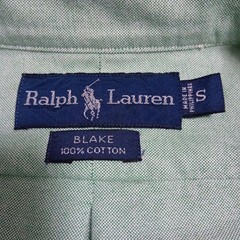 Ralph Lauren BLAKE Cotton Button-Down Shirt S Light Green For 14Y+ Japan