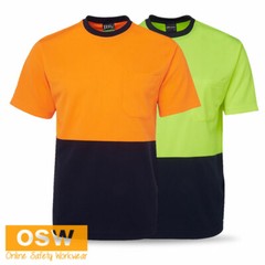 Hi Vis Micromesh LIGHT Weight Breathable COOL DRY Easy Care Work Tees XS-5XL