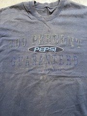 Vintage Pepsi 100 Percent Guaranteed Graphic Tee Blue Men’s XL Single Stitch