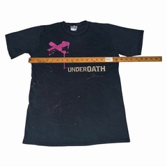 Vintage UnderOath Pink X Band Metalcore T Shirt Mens Small Distressed Flawed Y2k