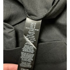 ASOS Dark Future Oversized T-Shirt Black Logo Embroidered Size S NWT