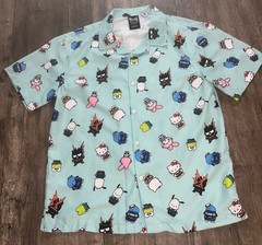 My Hero Academia x Sanrio Hello Kitty & Friends Collab Button Shirt Size Medium