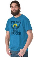 Free Hugs Jesus Christ Christian Religious Adult Short Sleeve Crewneck Tee