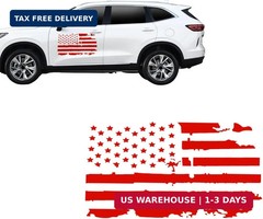 23.6”x11.8” Distressed American Flag Sticker for Car Door, Graphic USA US Flag