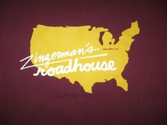 ZINGERMAN’S ROADHOUSE Ann Arbor T Shirt Men’s Large BBQ Eatery Y2K FOOD MICHIGAN