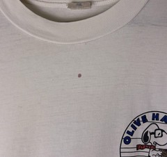 Vtg 90s Snoopy Olive Harvest Olive Oil Limbas T-Shirt Size XL