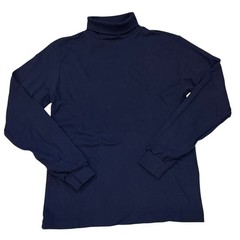 Vintage Eddie Bauer Turtleneck Mens Medium Blue Single Stitch 90s Old Money USA