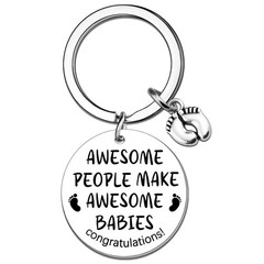 New Parent Expecting Mom Keychain: Pregnancy Congratulation Gift for Her