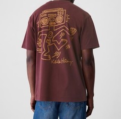 New Keith Haring Boom box 84 Figure Mens Medium Pop Street Art Soft Cotton Tee
