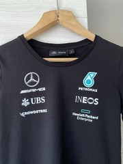 Mercedes AMG Petronas F1 Official Team T-Shirt Tee Black Men’s Size S – EUC