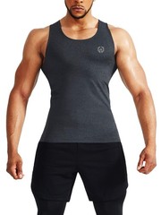 NELEUS Men’s 3 Pack Dry Fit Compression Tank Top Tight Muscle Shirts,5074,Bla…