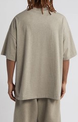 FEAR OF GOD FOG Essentials Oversized LOGO Appliqué HOMESTEAD Heather T-Shirt XXL