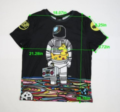 Fresh Hoods Ninhol Space Vacation Astronaut Graphic T-Shirt Black Mens XL