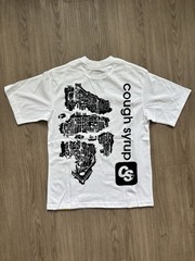 That’s A Awful Lot of Cough Syrup Miami Logo Graphic White Tee Crew Neck M