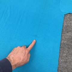 Vintage Fruit of the Loom Shirt Mens Large Teal Blue Single Stitch USA 1990s