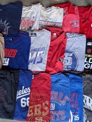 Lot of 35 Sports Tees Various Sizes Resellers Bundle NFL NCAA NBA MLB Giants Y2k