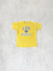 Vintage 80s LSU Single Stitch Russell’s Athletic T Shirt Made In US Large Yellow