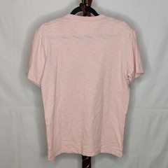 George size S(34-36) men’s t-shirt pink with blue/white stripes crew neck pocket