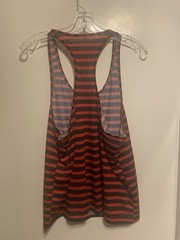 Unbranded Men’s Tank Top Red / Navy Blue Stripes Racerback Size Small NWOT