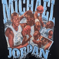 Michael Jordan, North Carolina Graphic T-Shirt Size Medium Headgear Classics