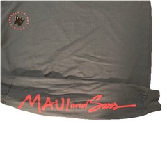 Maui And Sons Shark Long Sleeve Blue T-Shirt Size Medium Surf Skate Beach Logo