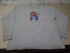 JNCO Jeans Freakshow Vintage T Shirt Size XL Gray Back Hit Long Sleeve Tee