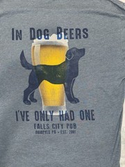 “In Dog Years I Only Had One” Tshirt-Falls City Pub, Ohiopyle, PA. Adult Size XL