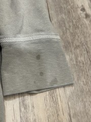James Perse Men’s Long Sleeve Graphic Henley Washed Taupe Size 3 *