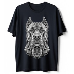 Cane Corso T-Shirt Line Art Dog Portrait Mastiff Lover Graphic Tee Shirt S-5XL
