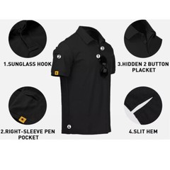 Men’s Tactical Polo T-Shirt Quick Dry Combat Short Sleeve Team Work Casual Shirt