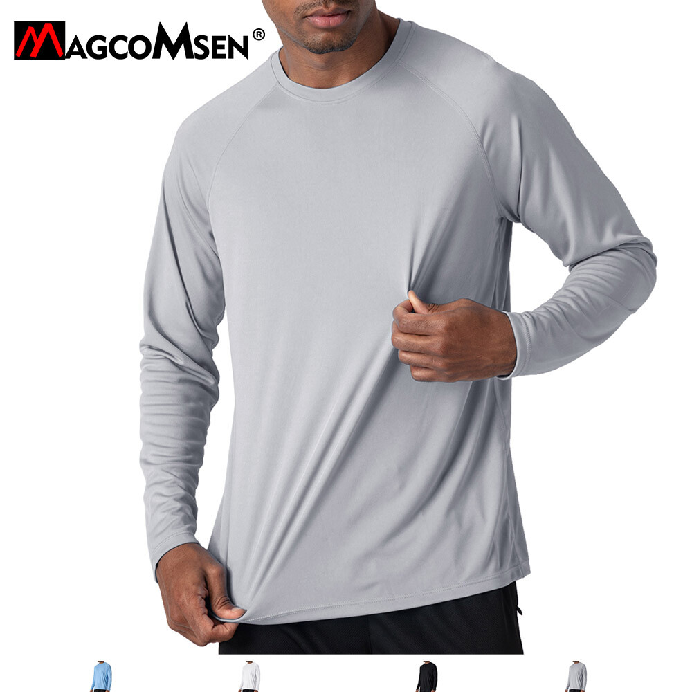 Mens Anti-UV Skin Protection T-shirt Sun Block Workout Hiking Fishing Shirt Tops