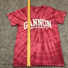 MV Sport Gannon University Spell Out T Shirt Adult Small Red Tie Dye Tee