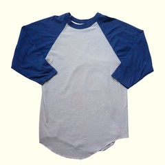 RUSSELL ATHLETIC VTG Y2K 90s RETRO BASEBALL ACTIVE SPORT T SHIRT WHITE BLUE SZ S