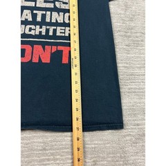 Fruit of the Loom T-Shirt Mens L Navy Rules For Dating My Daughter Graphic Tee