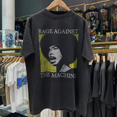 90s Rage Resist RATM X Angela Davis Classic T-Shirt Black XL