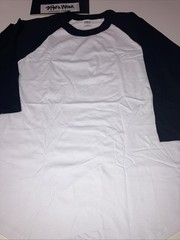 Shaka Active Baseball Raglan Shirtl 3/4 Sleeve Cotton Blend sz:S-2X