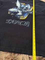 Vintage Lot 29 Luxe Wile E Coyote Shirt XL Black Yellow Looney Tunes Graphic