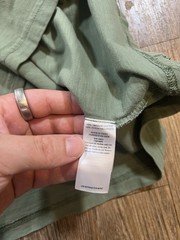 Faherty Sunwashed Organic Cotton Crew Tee Mens S Green Slub Sustainable