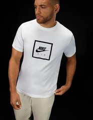 Nike Men’s NSW Futura Air Square Tee Crew Neck White Size XXL