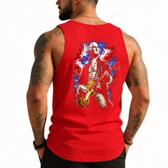 George Washington Playing Guitar (On Back) Tank Top