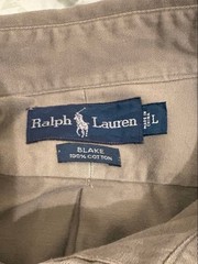 Ralph Lauren BLAKE Long Sleeve Button-Down Shirt Beige L For 14Y+ Japan