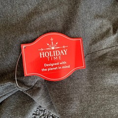 Holiday Time Christmas T Shirt Men’s Large Gray Short Sleeve Naughty Nice