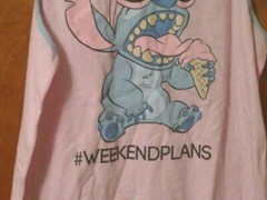 NWT Mens Disney Stitch Weekend Plans Tank Top–Sz XL-Cotton Blend