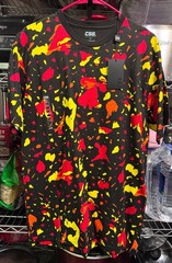 CSG NEW Men’s Graphic T-Shirt Large Abstract Paint Splatter Black Multi Color 🔥