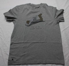 Life Is Good Men’s Plane Short Sleeve T-Shirt CN6 Heather Gray Small NWT