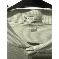 Peter Millar Men’s Striped Polo Shirt – Blue & White – Size Small
