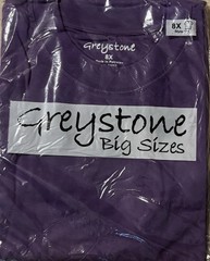 NWT Greystone Big & Tall Men’s Purple T-Shirt , 8 XL