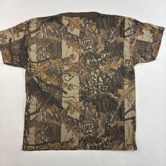 Vintage Ace Sportswear Single Stitch Sniper Camo Mens T-Shirt L Brown Ringer 80s