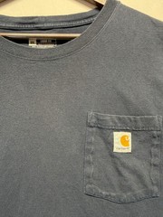 Carhartt Dearborn Loose Fit Shirt Mens 3XL Navy Blue Logo Cotton Jersey Workwear